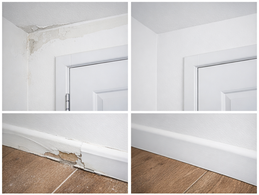 Avant/après suite à une levée de réserves. 